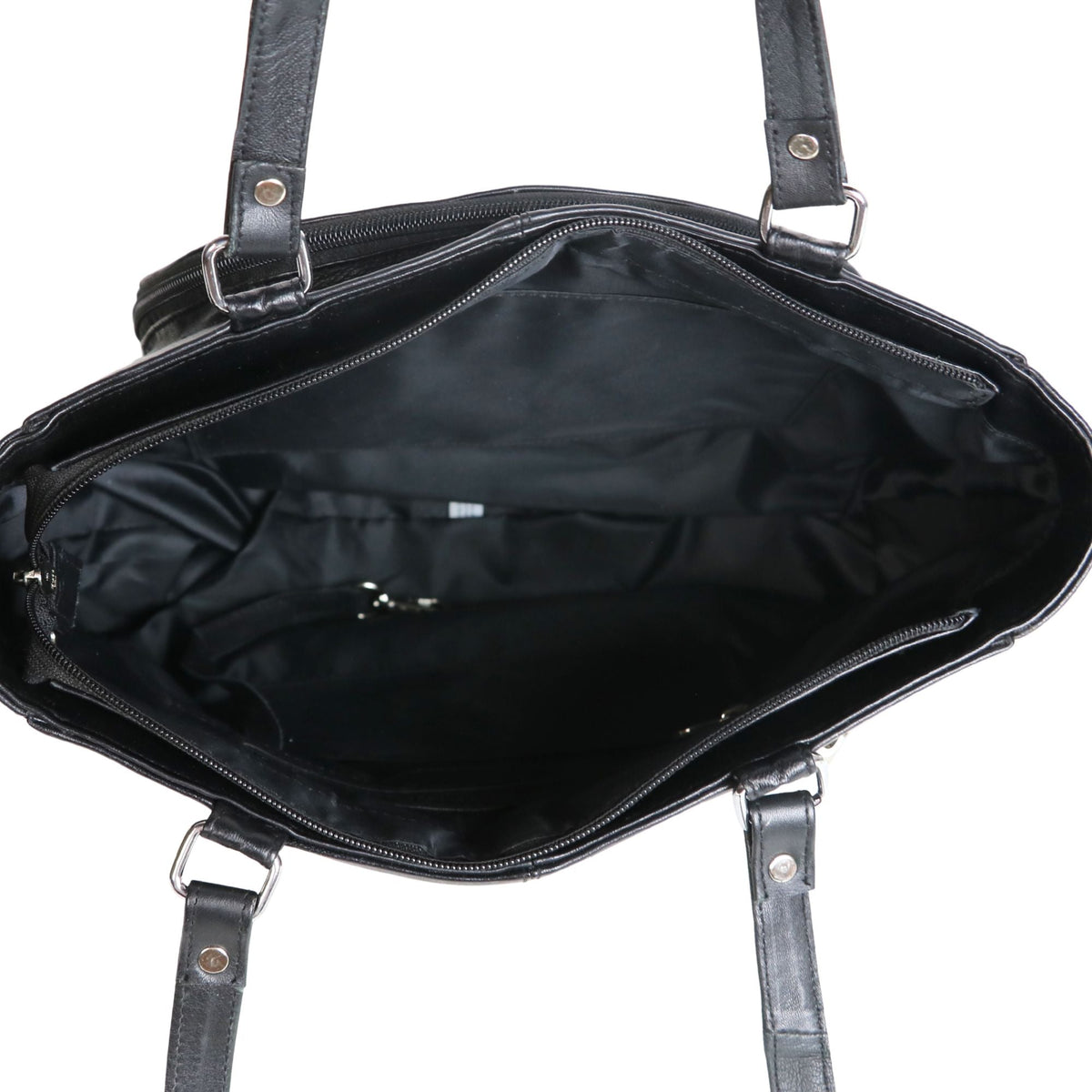 Concealed Carry Lambskin Shoulder Bag – interior view