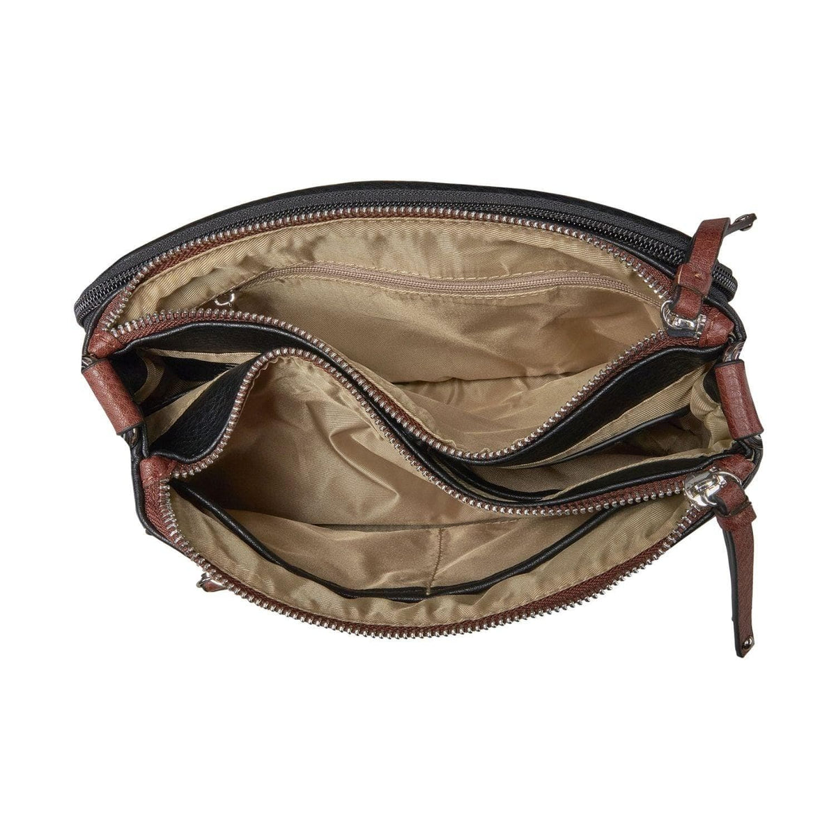 Hailey Concealed Carry Crossbody in Black – interior view