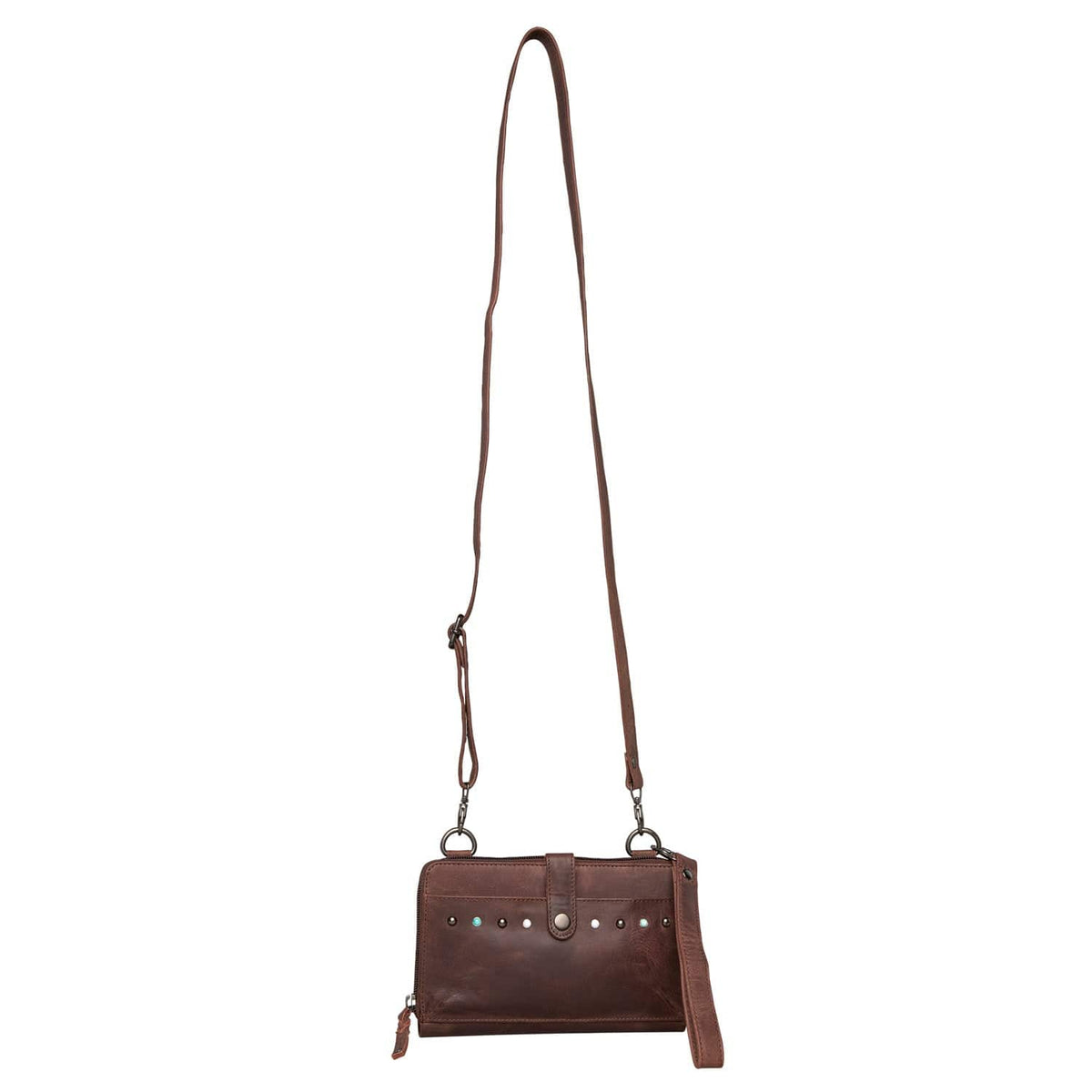 Concealed Carry Millie Leather Crossbody Organizer in Cognac – additional view 2