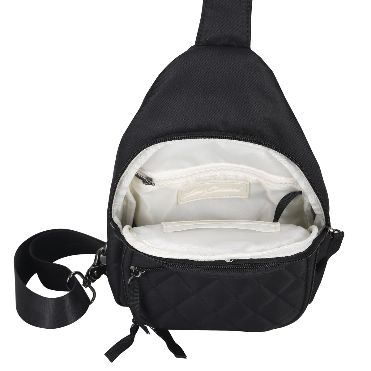 Concealed Carry Sarah Nylon Sling in Black – interior view