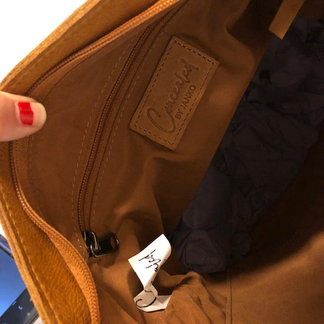 Concealed By Janko #613 Ruth Tan Conceal and Carry Handbag Genuine Leather