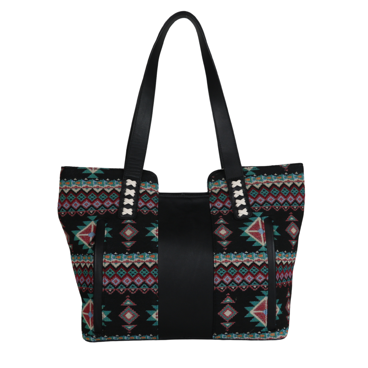 Wrenley with Zipper Concealment and Leather Trim concealed carry purse – back view