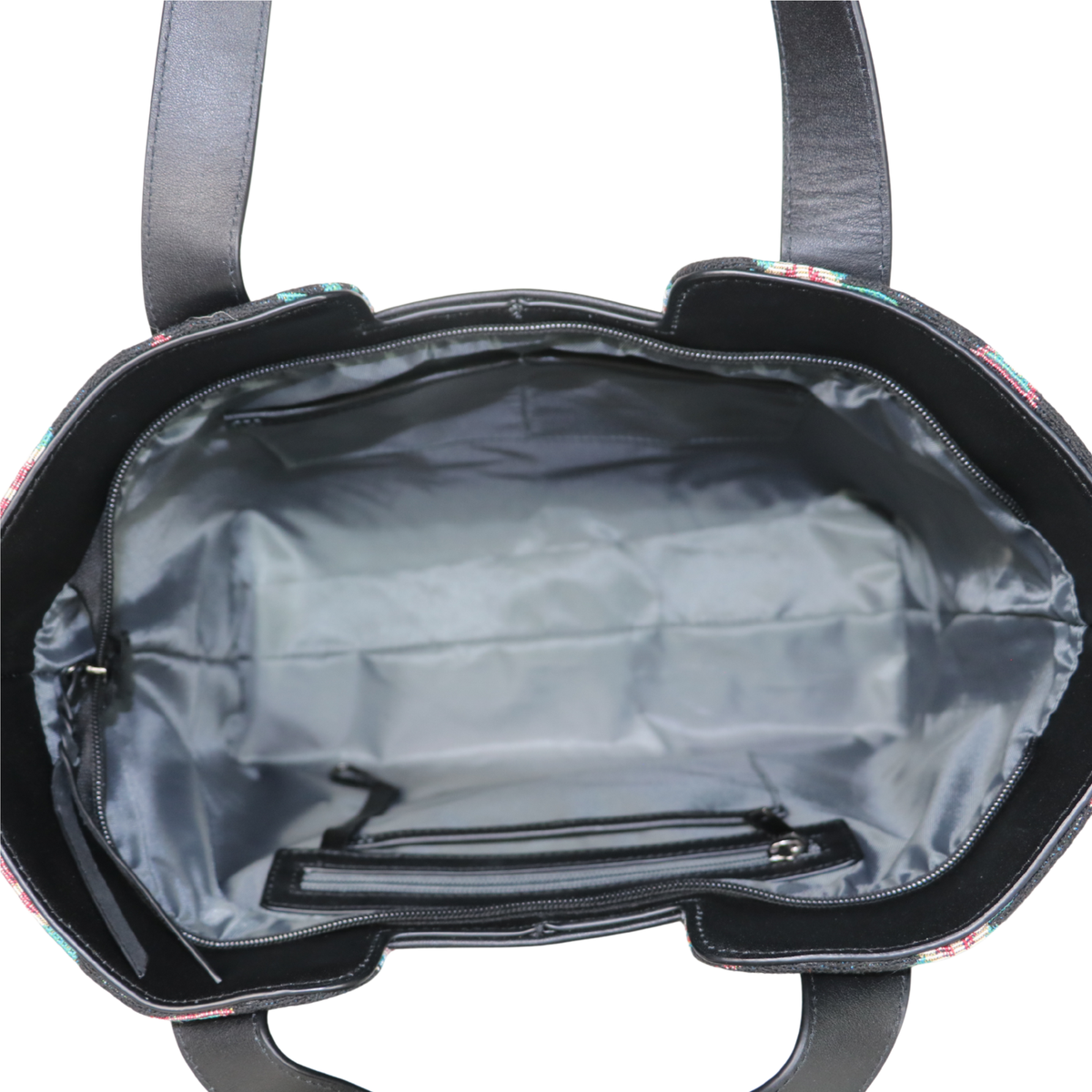 Wrenley with Zipper Concealment and Leather Trim concealed carry purse – interior view