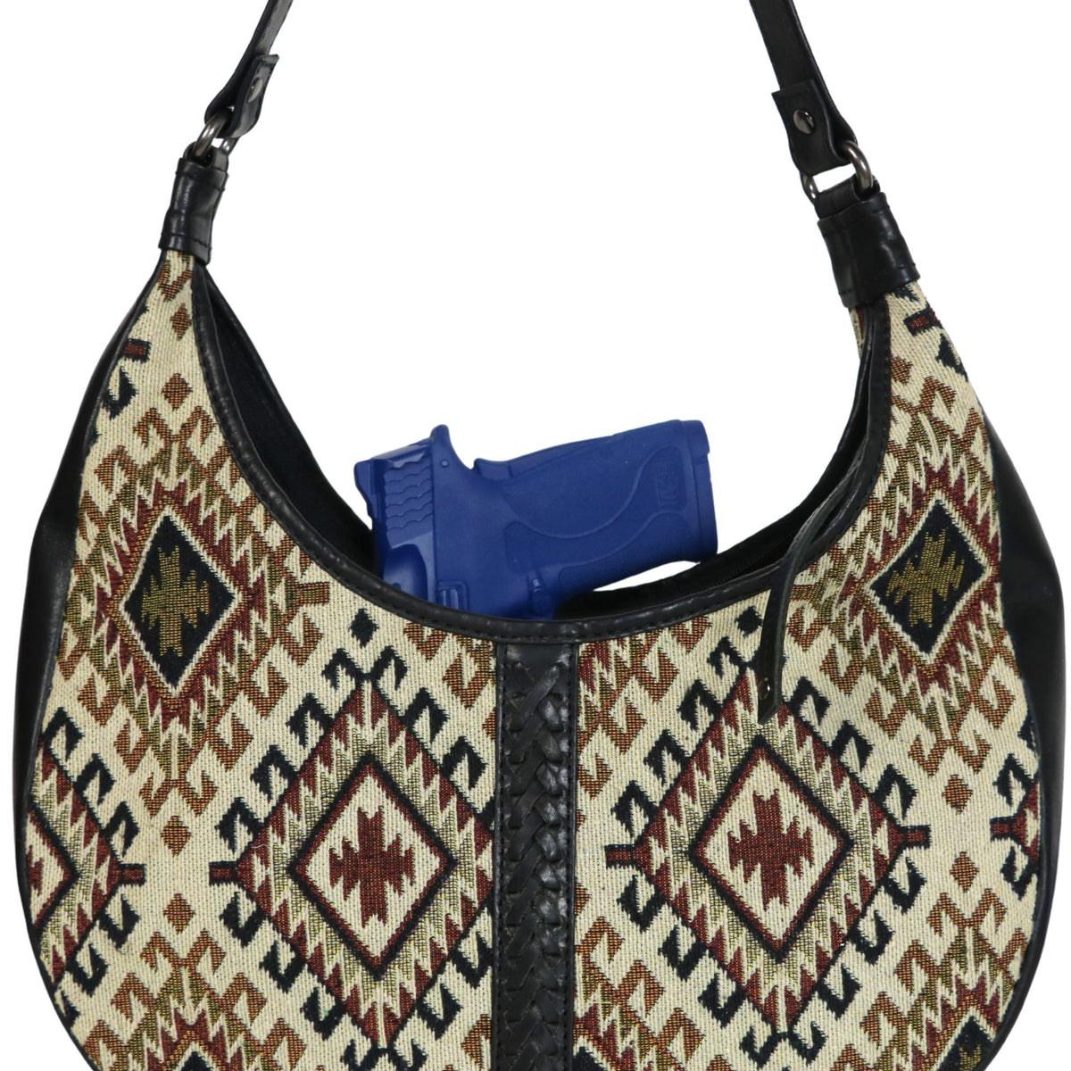 Western Concealed Carry Saddle Satchel – shown with handgun