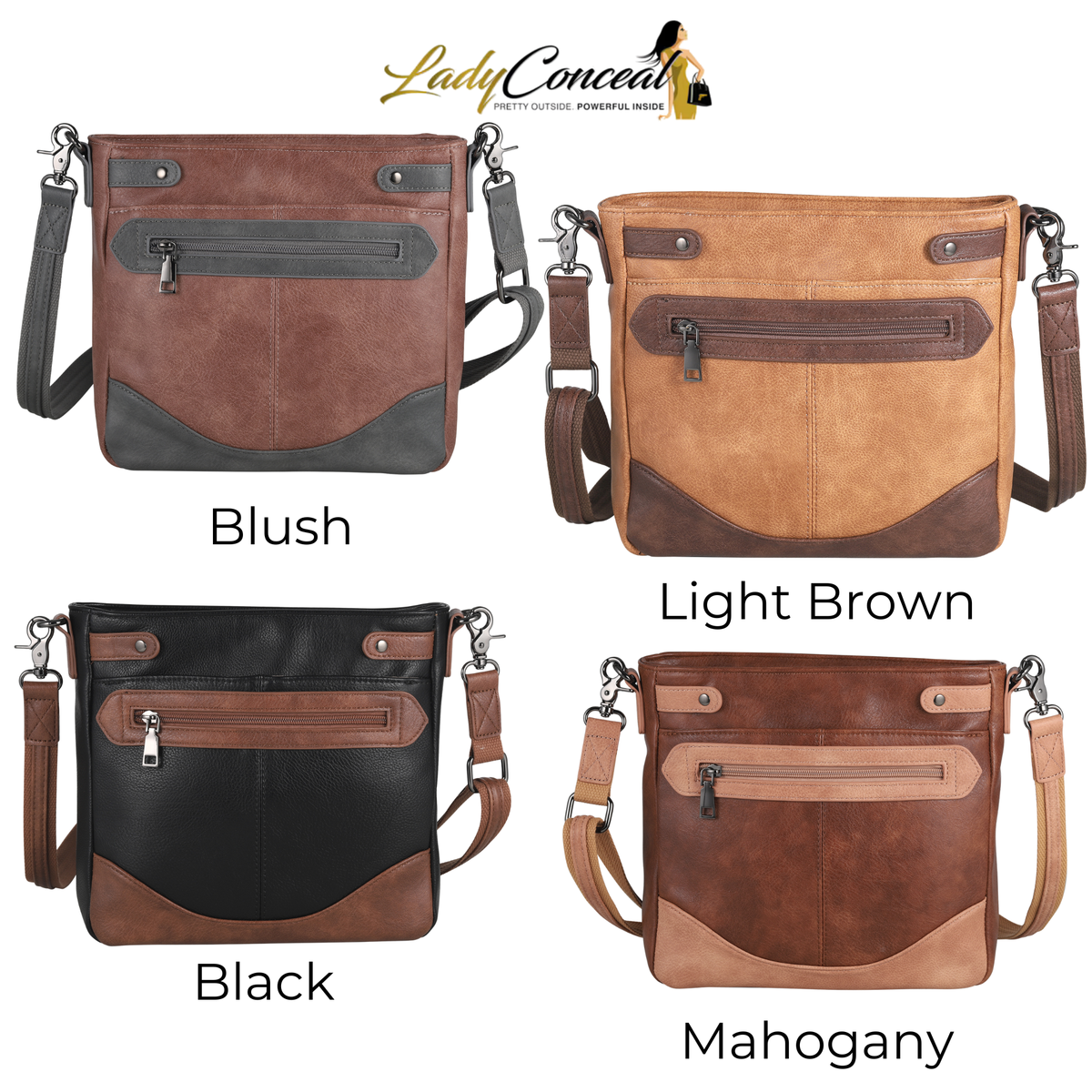 Concealed Carry Addison Crossbody in Blush – additional view 8