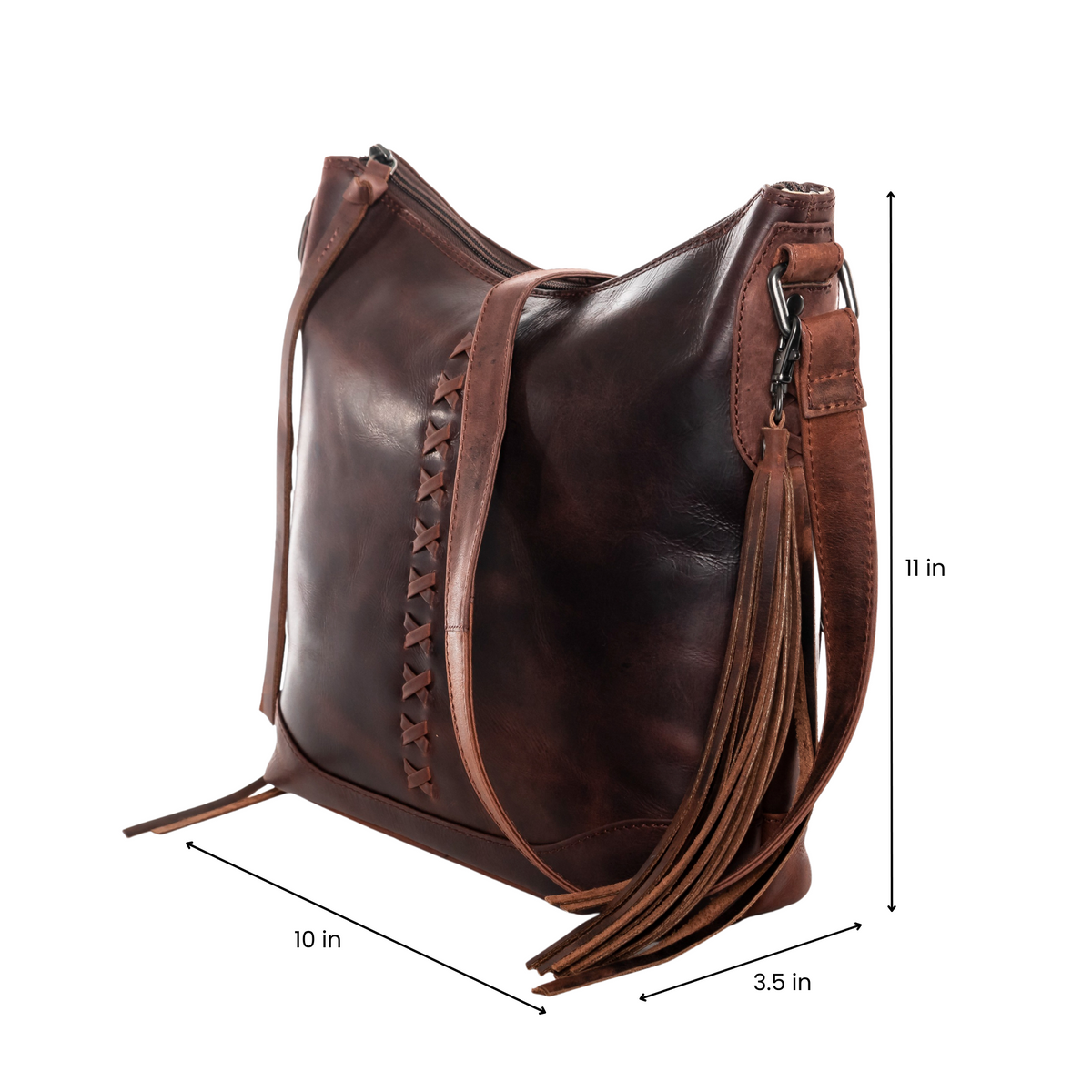 Concealed Carry Blake Leather Crossbody in Dark Mahogany – additional view 1