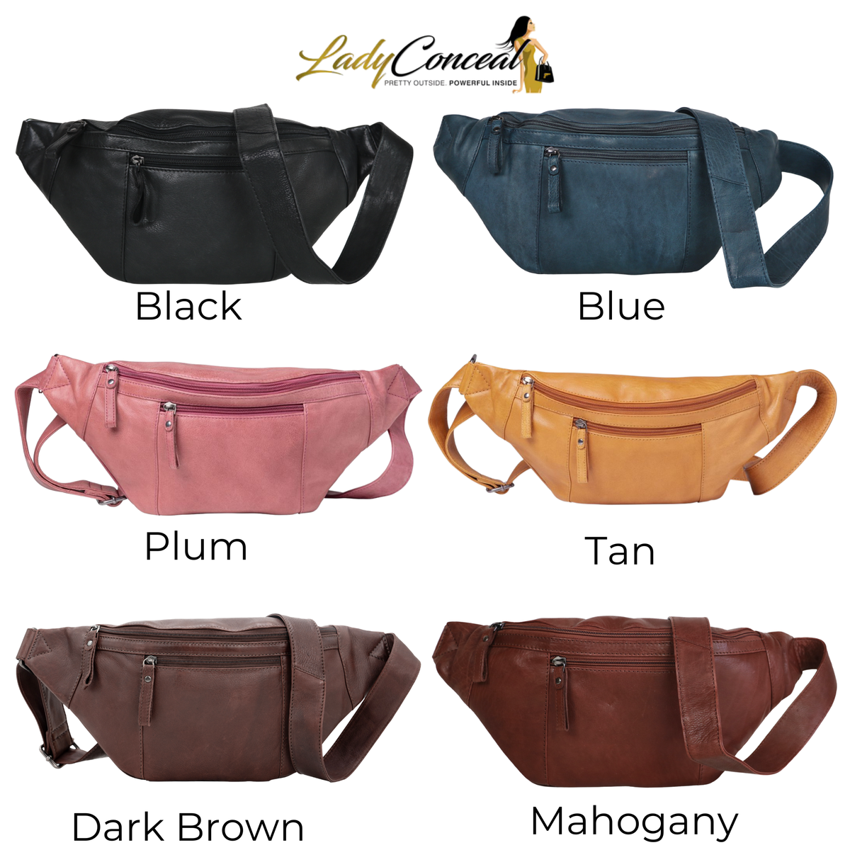 Concealed Carry Charlie Magnetic Leather Sling in Plum – additional view 1
