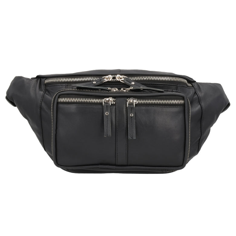 Concealed Carry Jessie Unisex Lambskin Belt Bag – front view