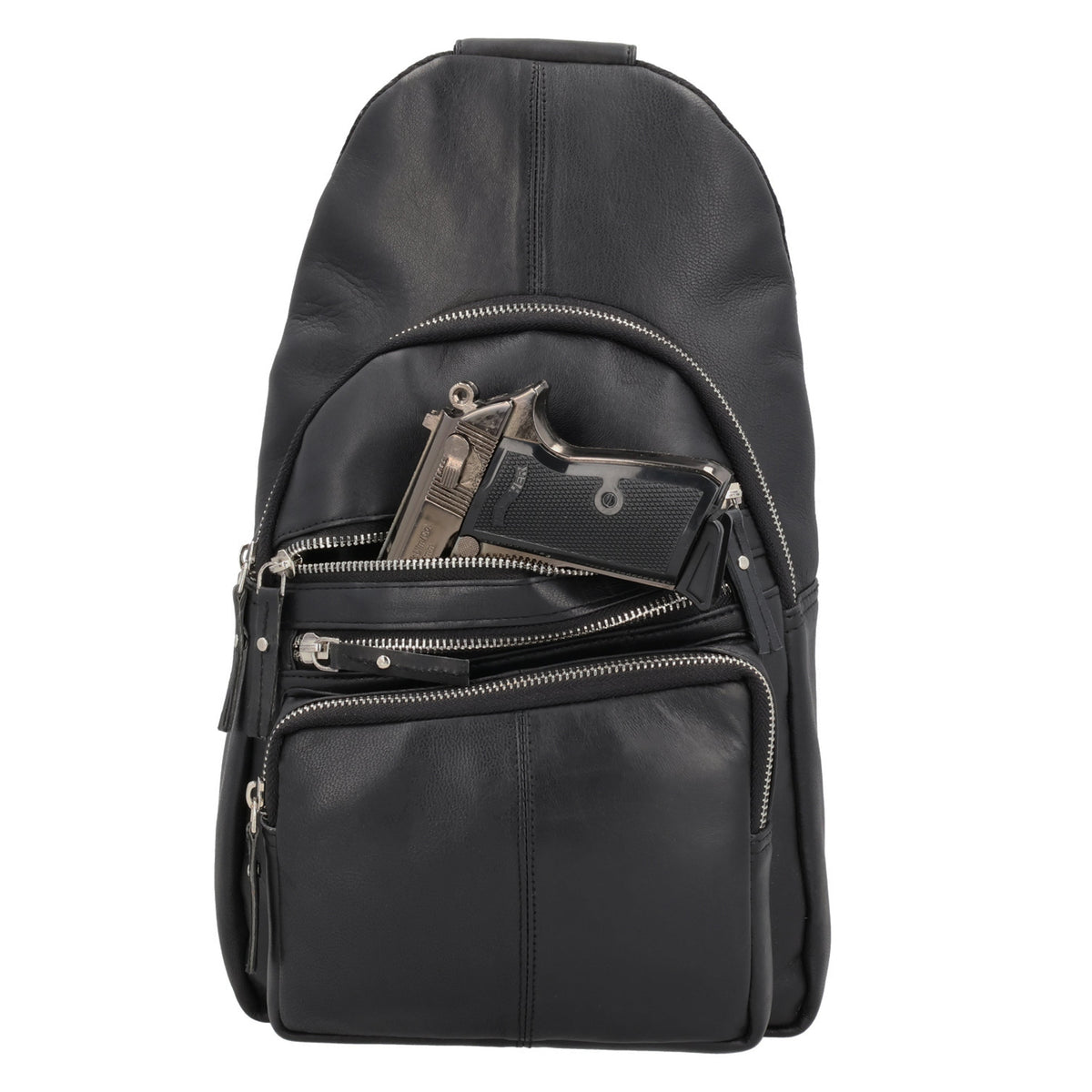 Concealed Carry Weston Lambskin Sling – shown with handgun