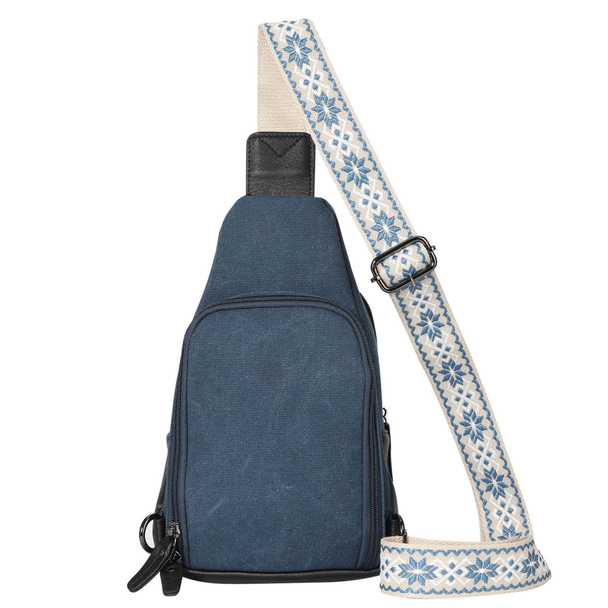 Concealed Carry Indie Canvas Sling in Gray Canvas – back view 2