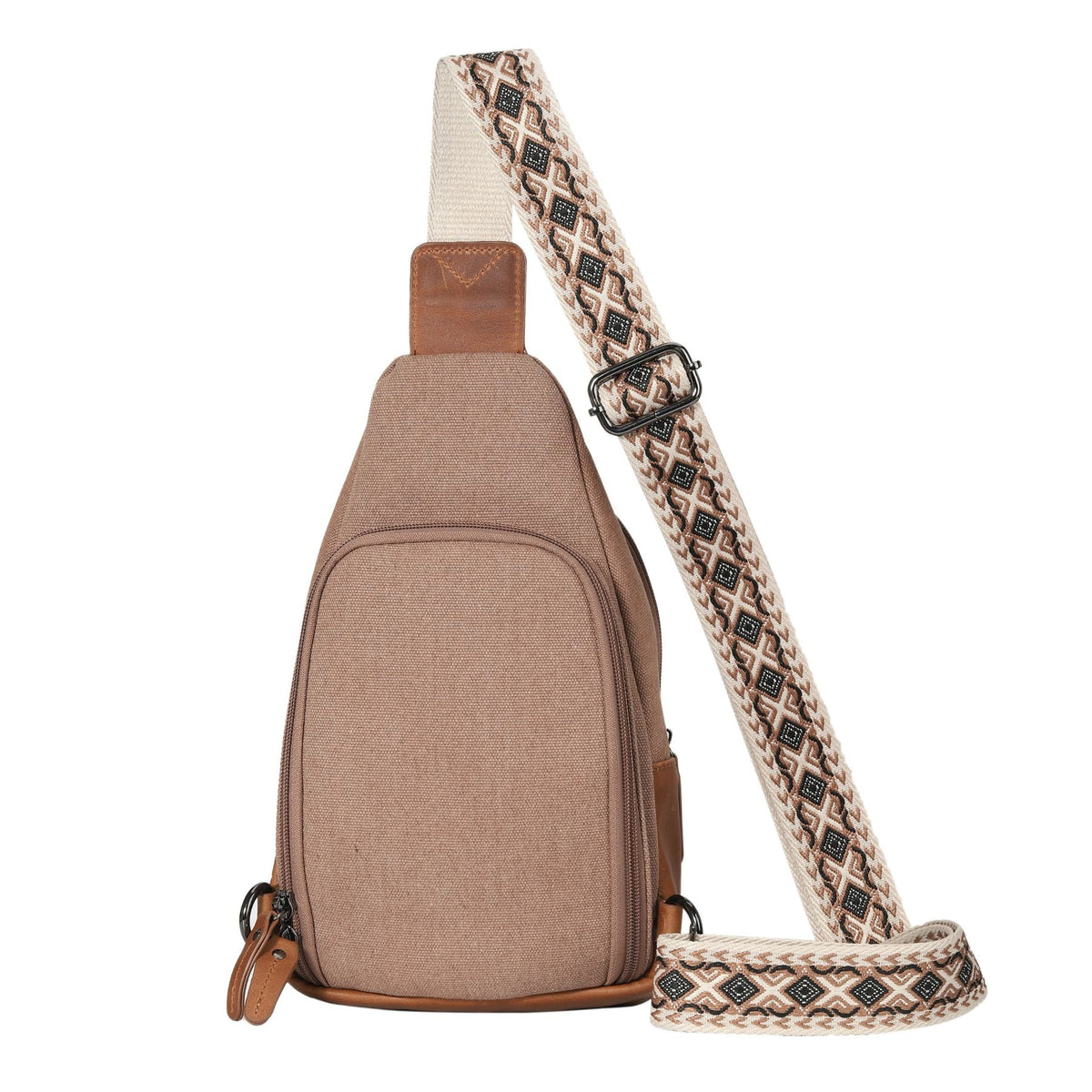 Concealed Carry Indie Canvas Sling in Gray Canvas – back view 3