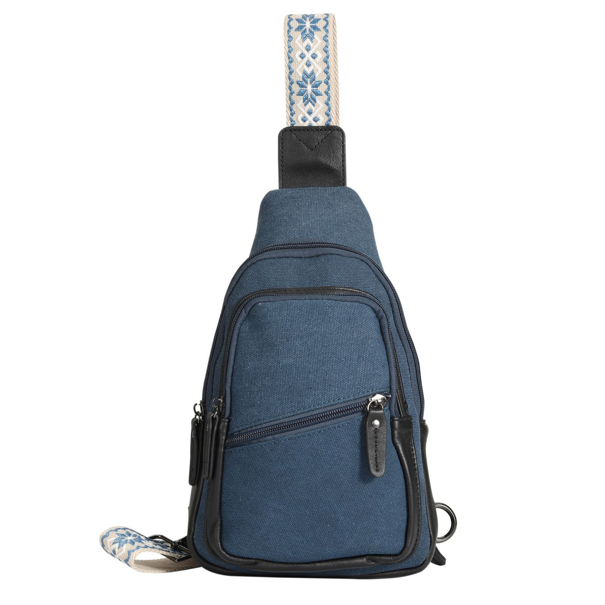 Concealed Carry Indie Canvas Sling in Gray Canvas – front view 2