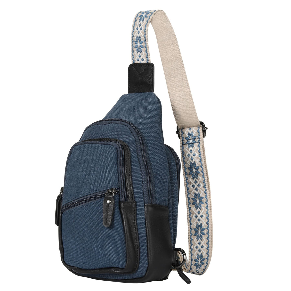 Concealed Carry Indie Canvas Sling in Gray Canvas – side view 2