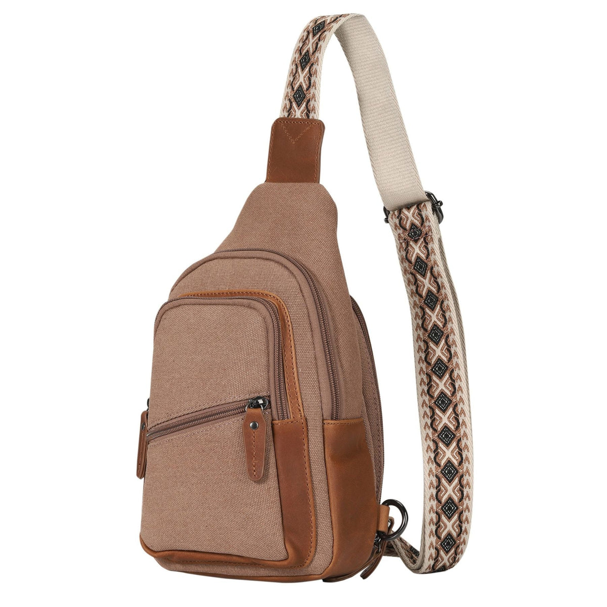 Concealed Carry Indie Canvas Sling in Gray Canvas – side view 3