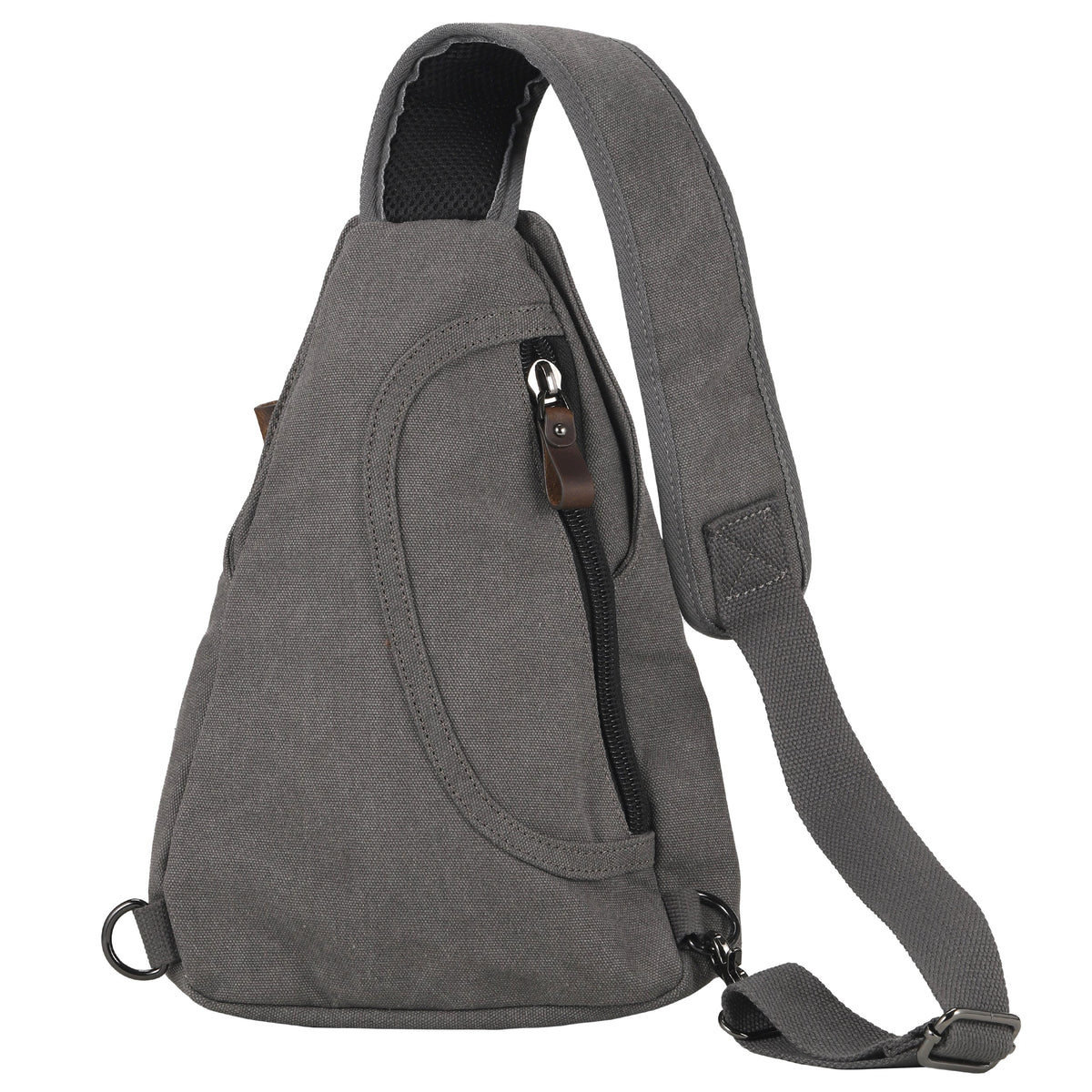 Concealed Carry Jordan Canvas Sling in Gray – back view