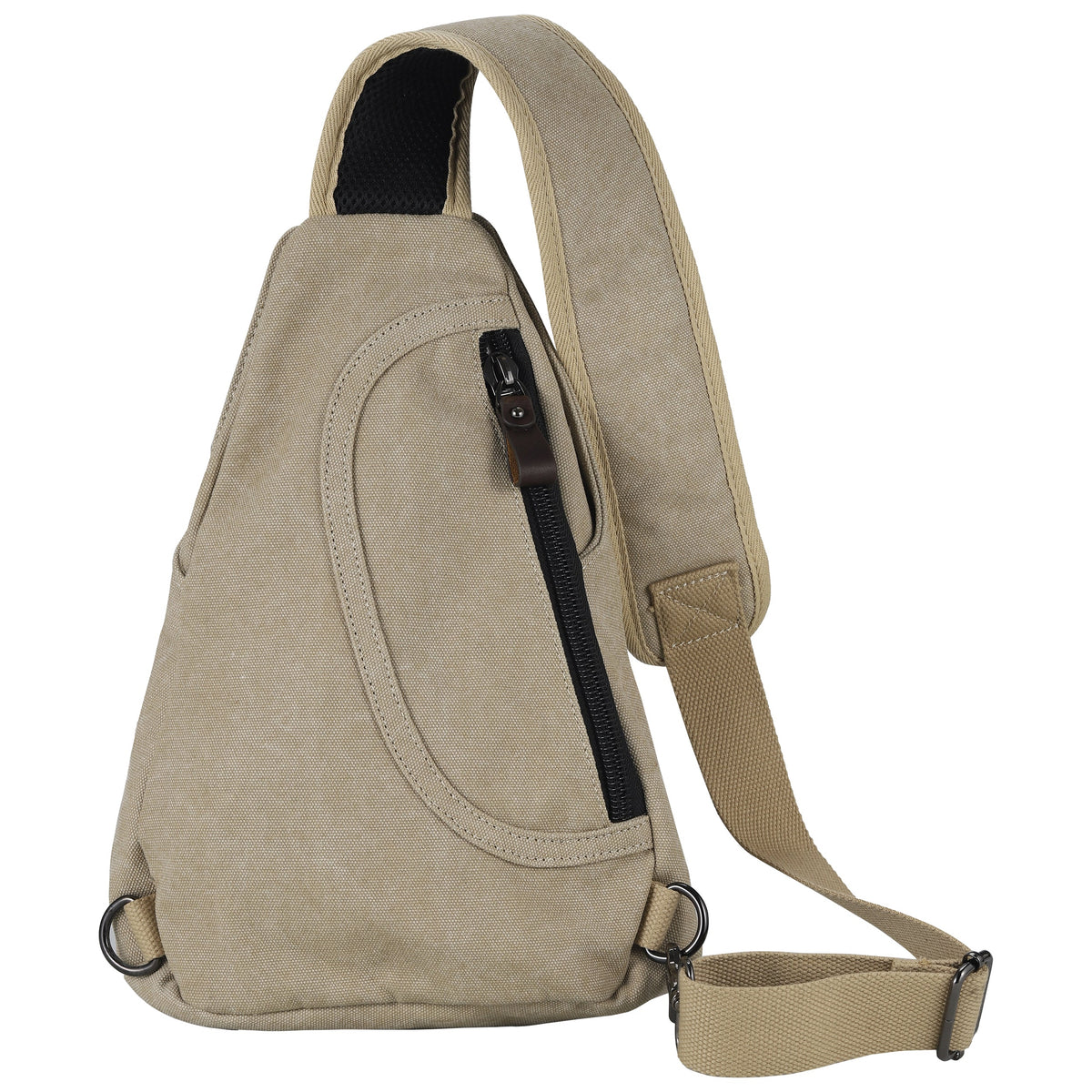 Concealed Carry Jordan Canvas Sling in Khaki – back view