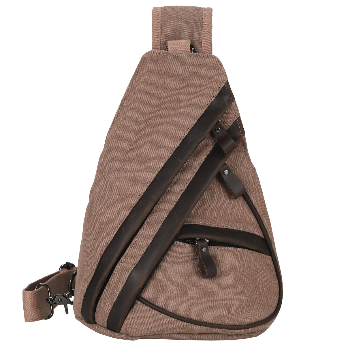 Concealed Carry Jordan Canvas Sling in Brown – front view
