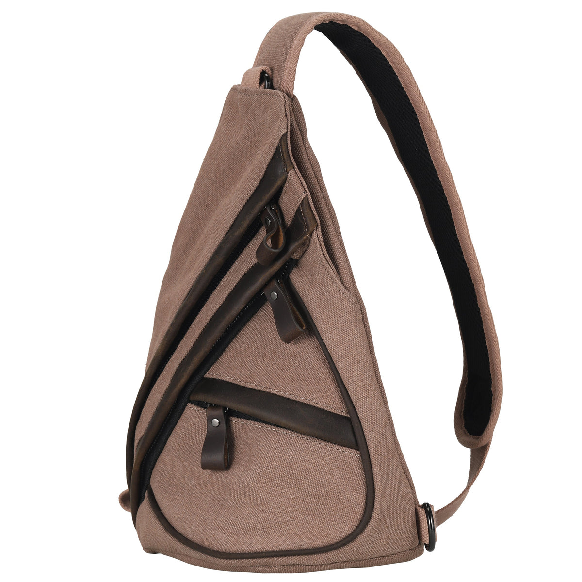 Concealed Carry Jordan Canvas Sling in Brown – front view 2
