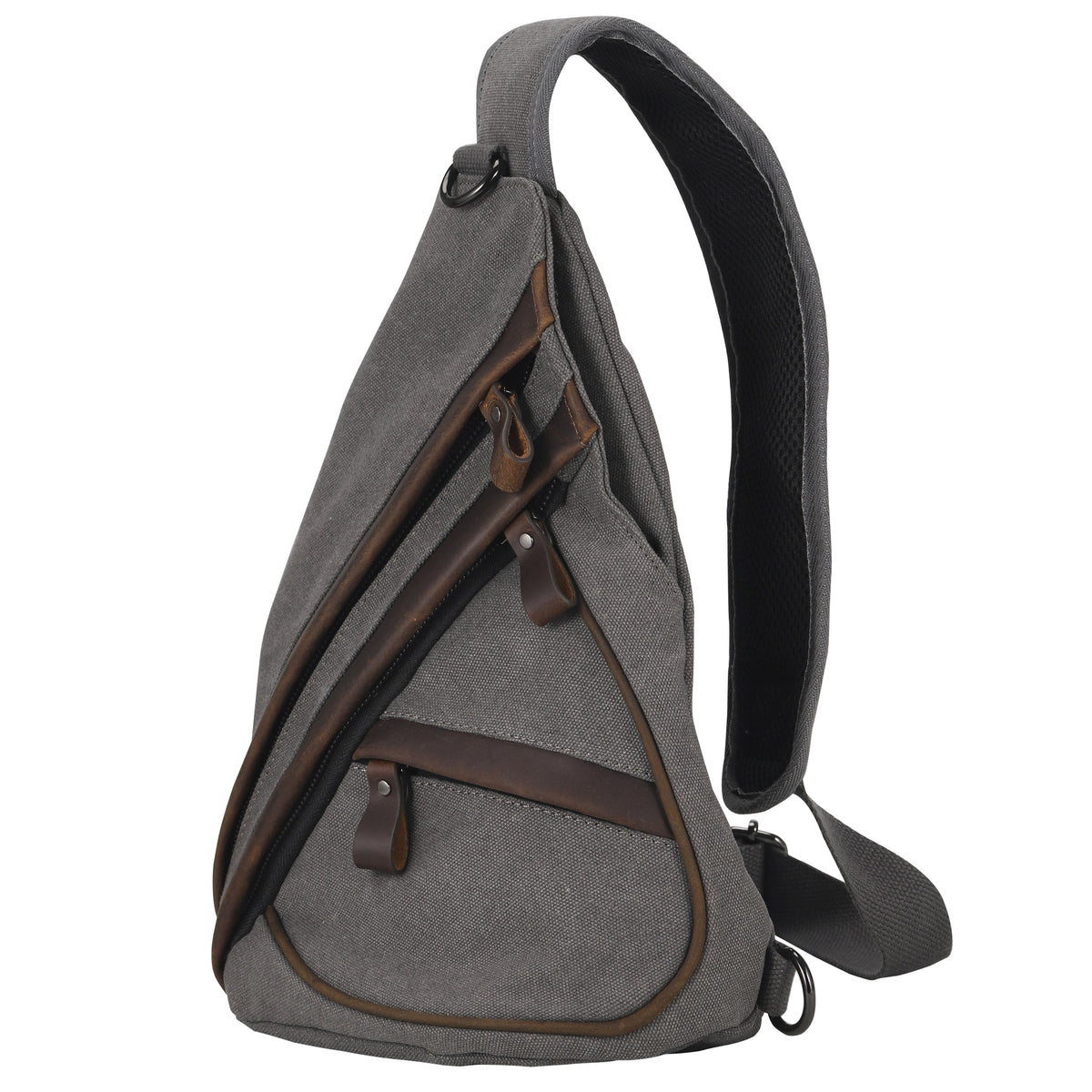 Concealed Carry Jordan Canvas Sling in Gray – front view 2