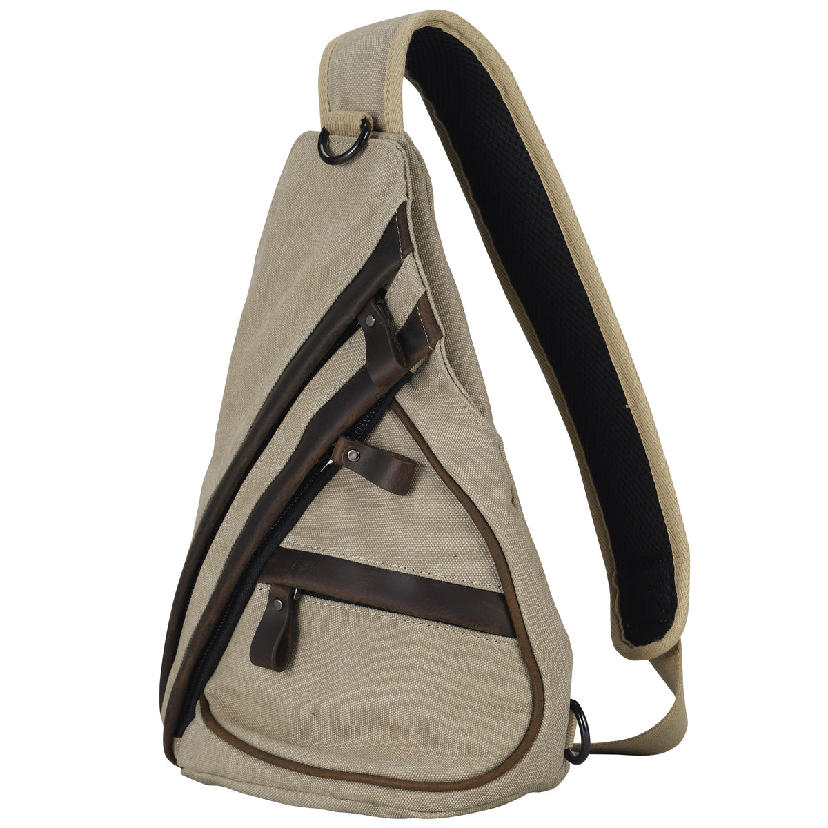 Concealed Carry Jordan Canvas Sling in Khaki – side view