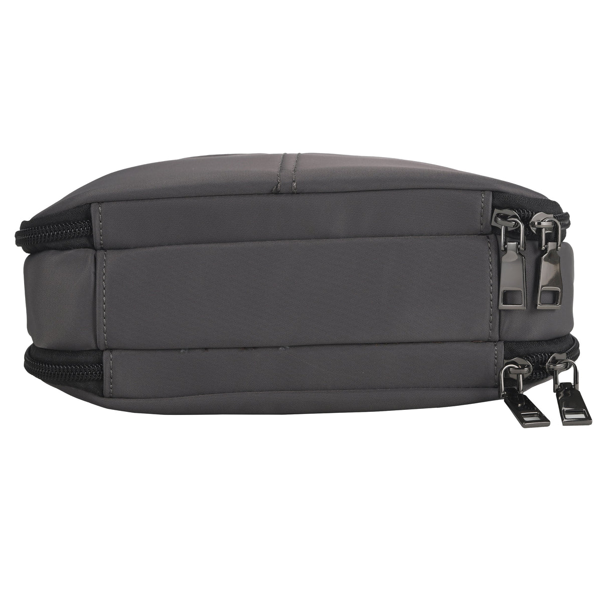 Concealed Carry Nylon Kayden Deluxe Crossbody in Gray – bottom view