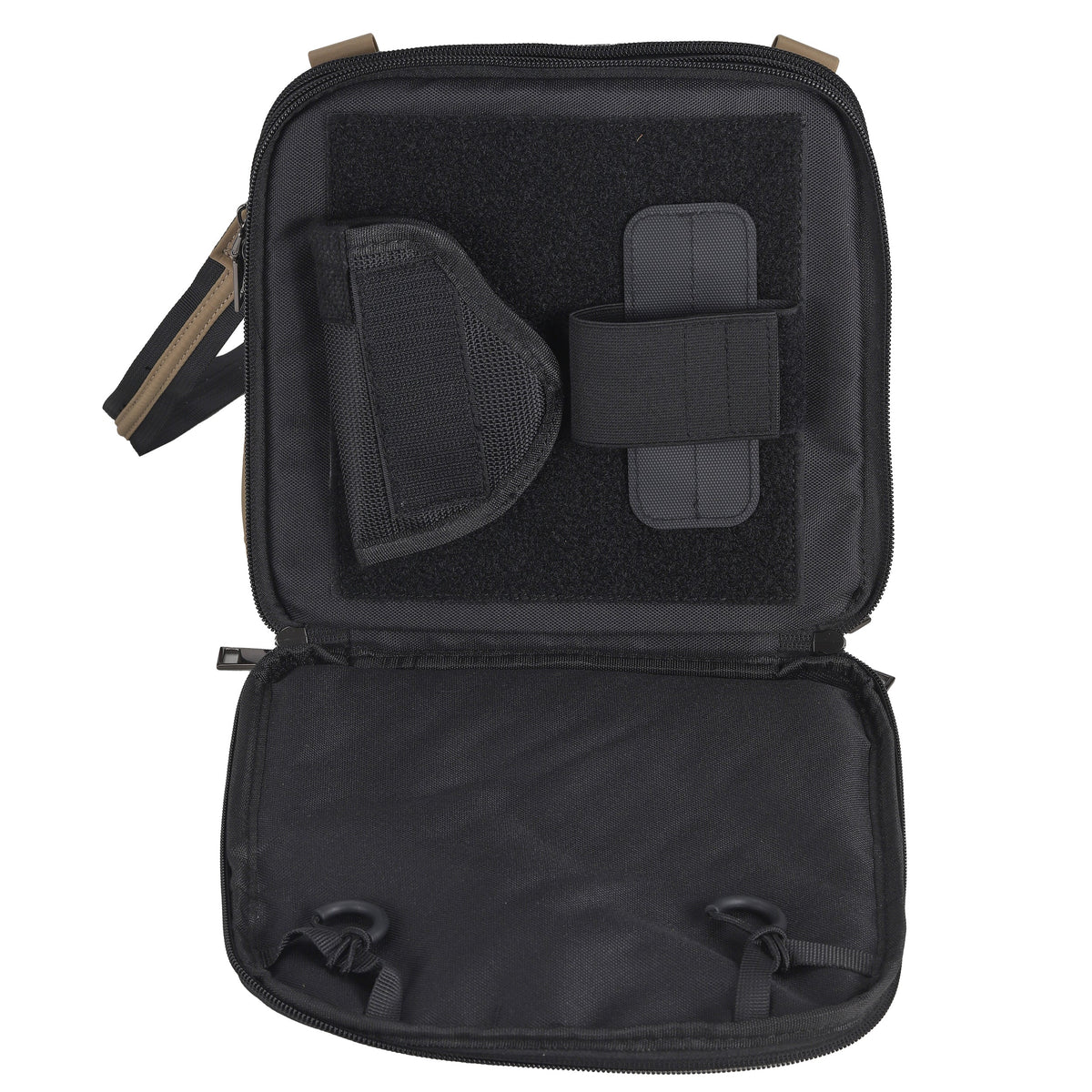 Concealed Carry Nylon Kayden Deluxe Crossbody in Tan – concealment pocket