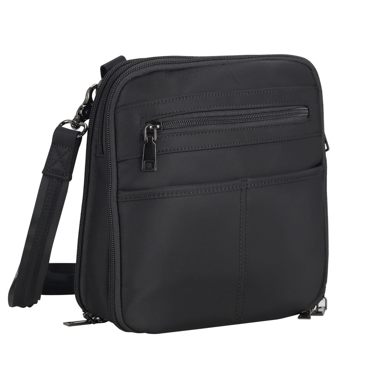 Concealed Carry Nylon Kayden Deluxe Crossbody in Black – side view