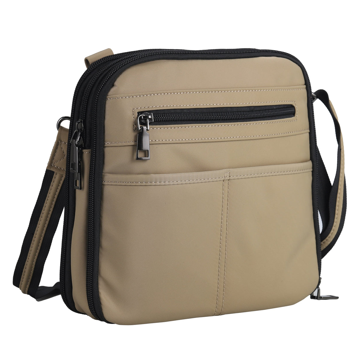 Concealed Carry Nylon Kayden Deluxe Crossbody in Tan – side view