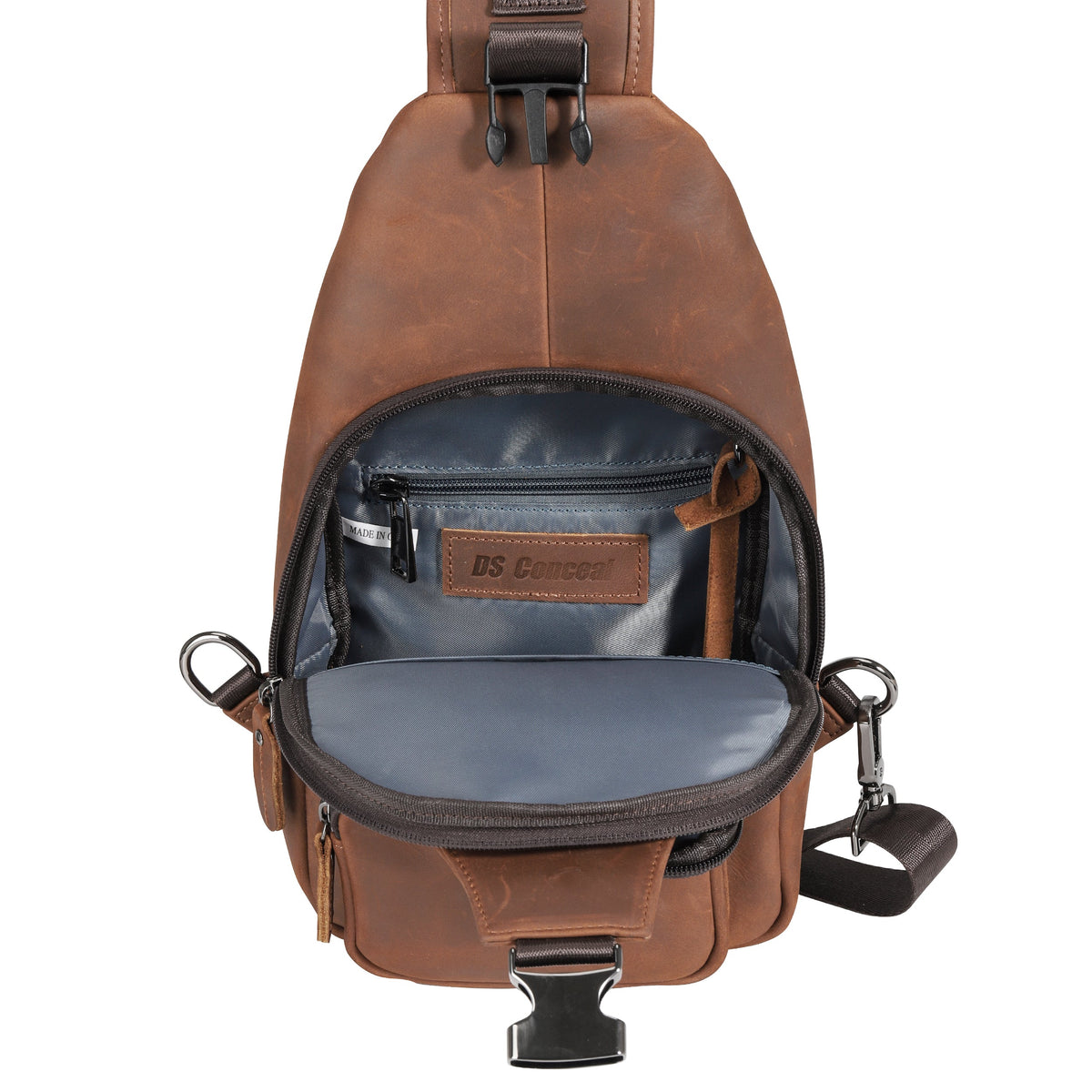 Concealed Carry Xander Leather Sling in Distressed Brown – additional view 1