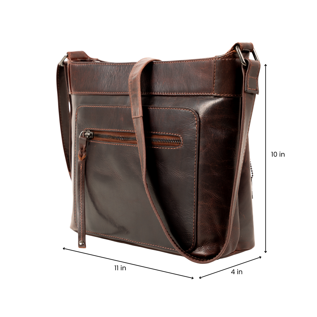 Delaney Concealed Carry Crossbody in Dark Mahogany – additional view 1
