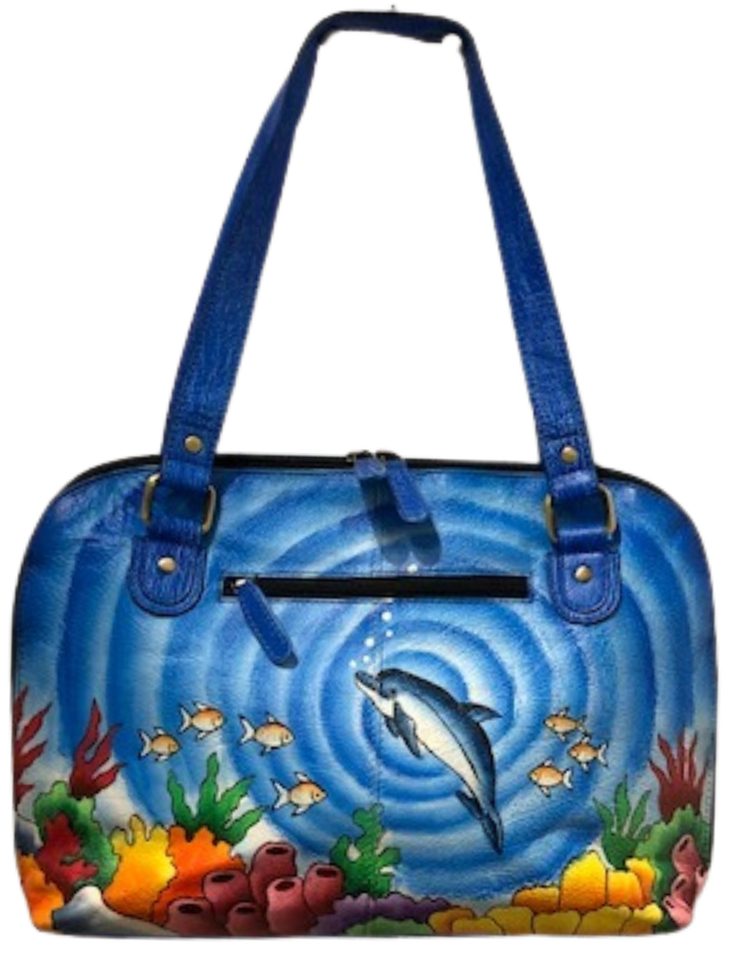 Concealed By Janko Hand Painted Dolphin Conceal and Carry Handbag Sachel #127