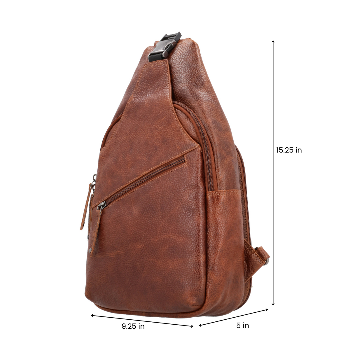 Concealed Carry Unisex Grayson Buffalo Leather Sling in Cognac – additional view 1