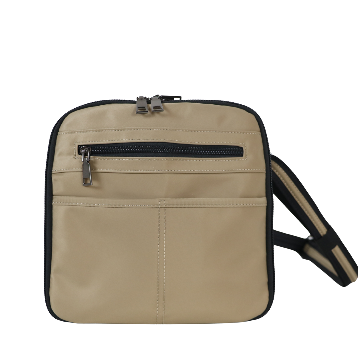 Concealed Carry Nylon Kayden Deluxe Crossbody in Tan – front view