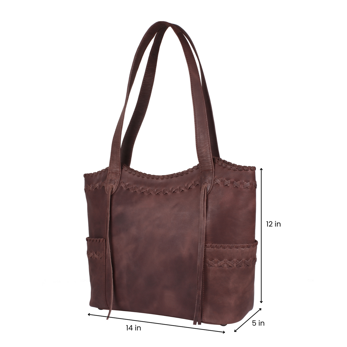 Concealed Carry Kendall Leather Tote in Mahogany – additional view 1