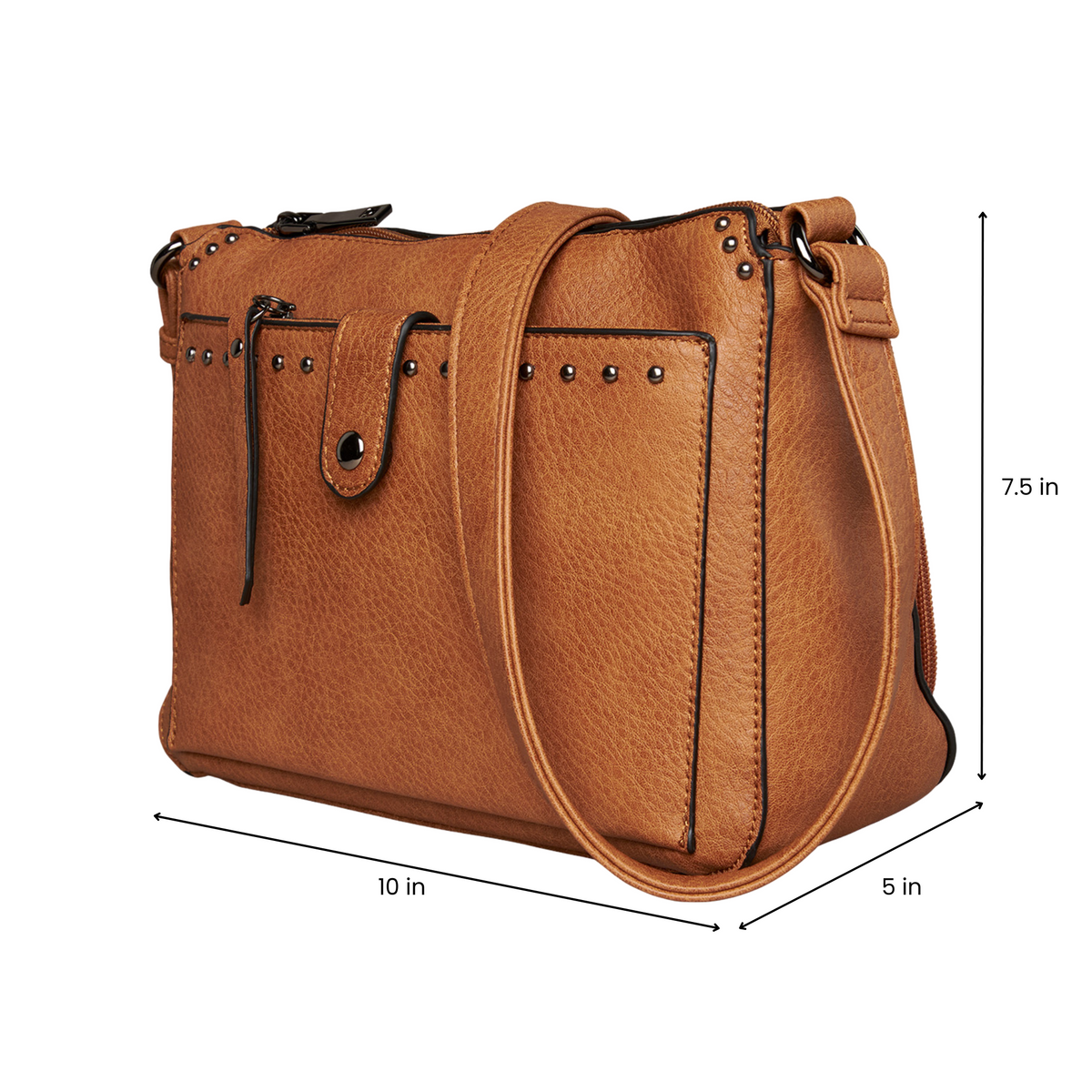 Concealed Carry Kinsley Crossbody with RFID Slim Wallet in Cinnamon – additional view 2