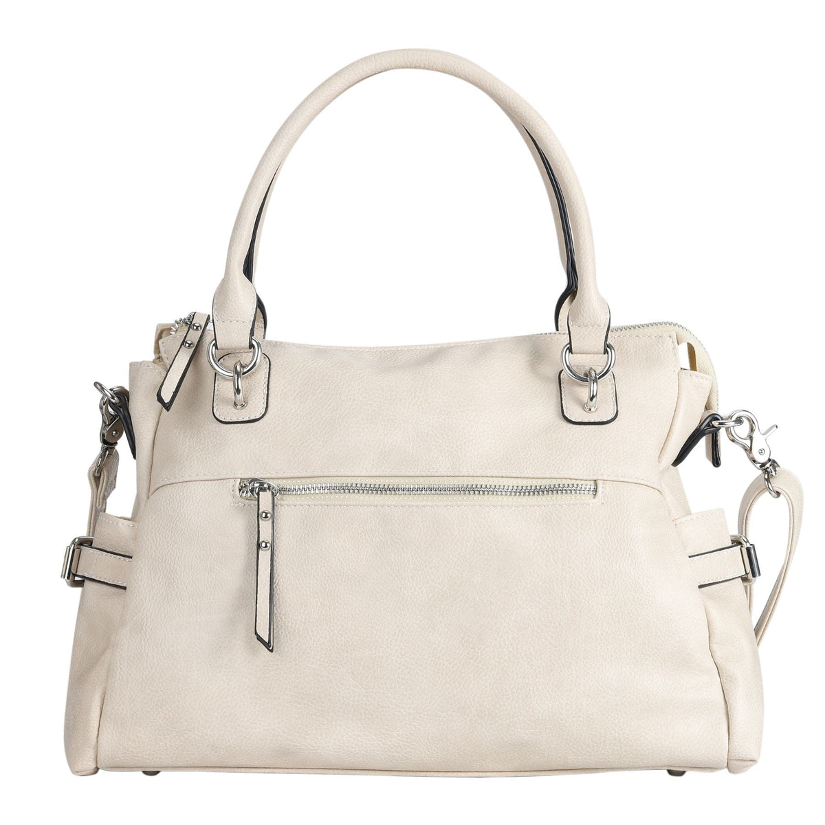 Concealed Carry Jessica Satchel in Bone – front view