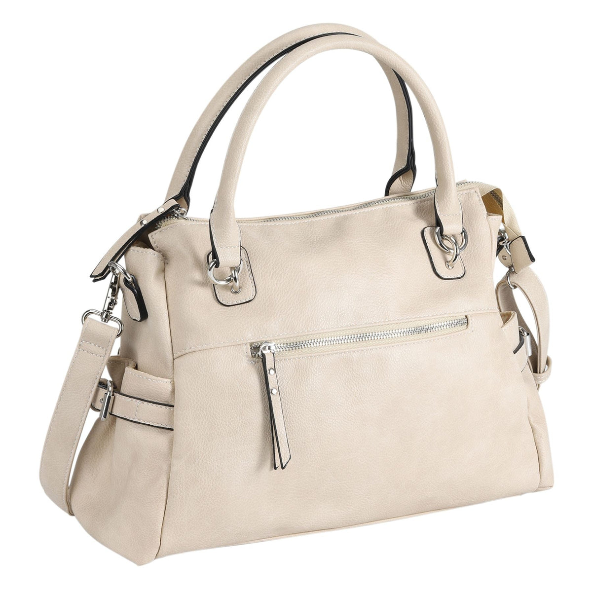 Concealed Carry Jessica Satchel in Bone – side view