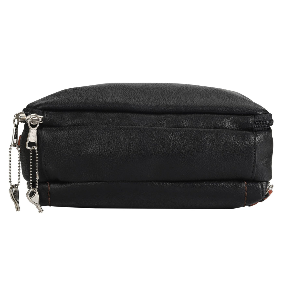 Skylar Concealed Carry Crossbody Organizer in Mahogany – bottom view 2