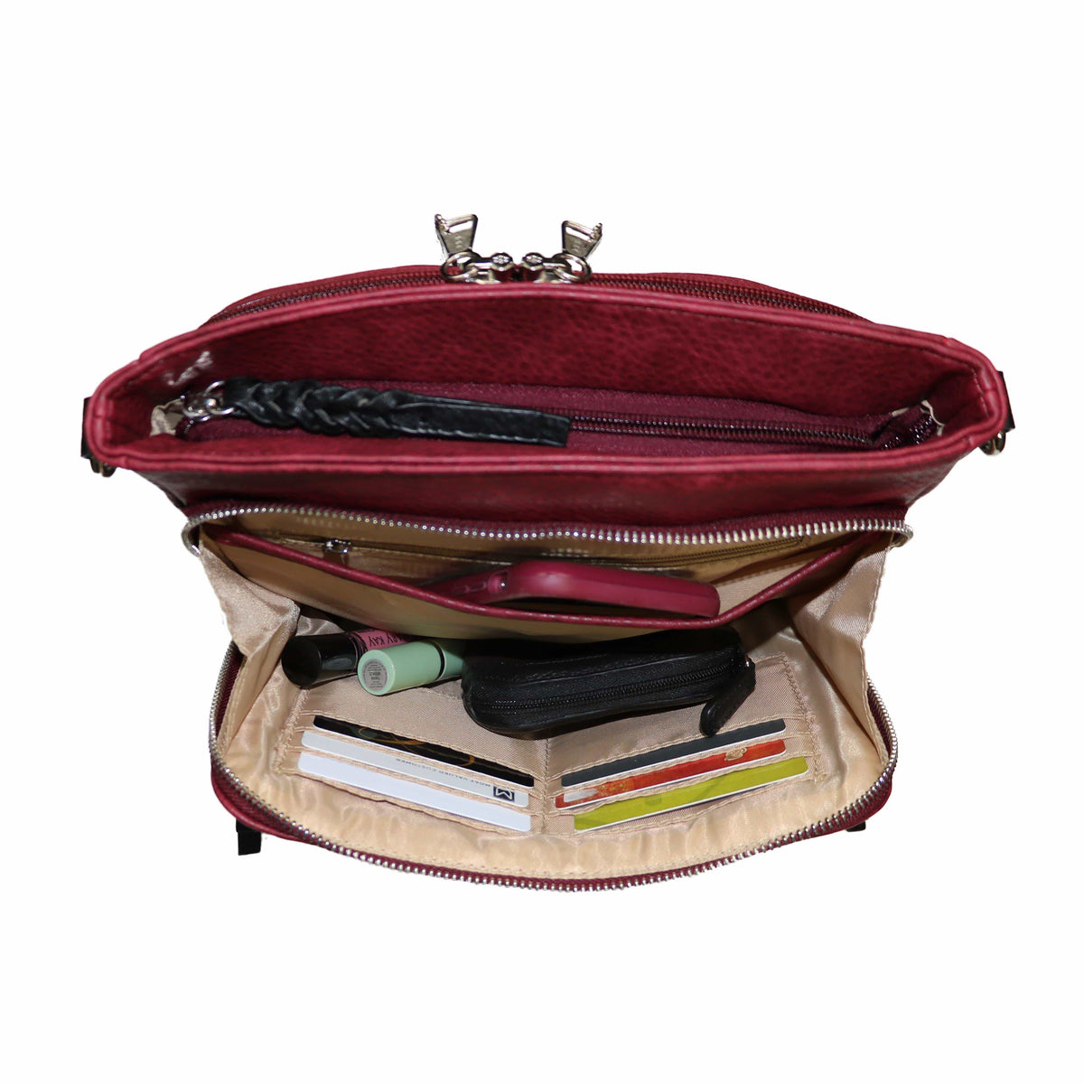 Skylar Concealed Carry Crossbody Organizer in Black – additional view 1