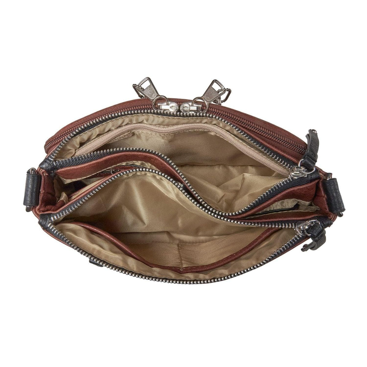 Hailey Concealed Carry Crossbody in Mahogany – interior view 2