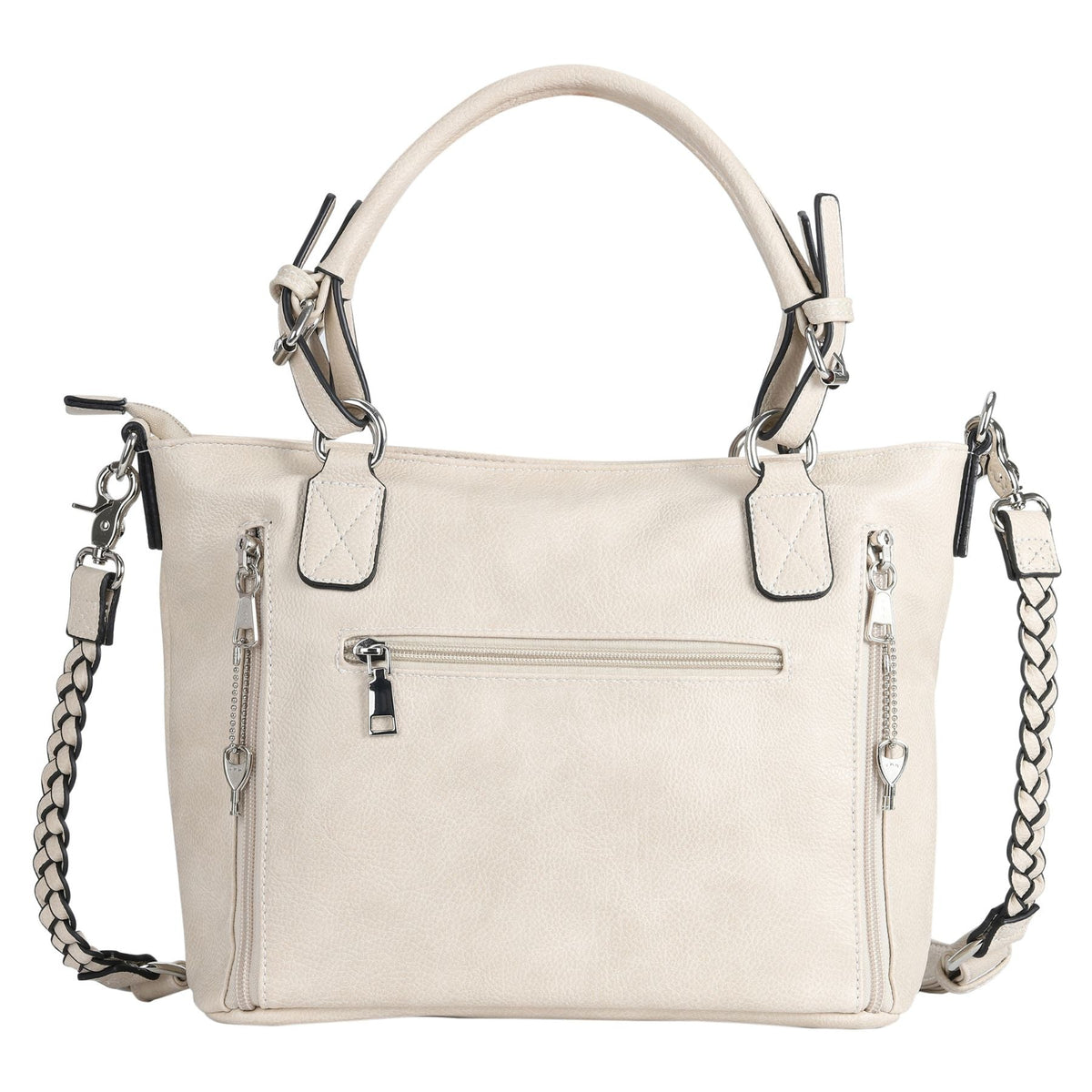 Ella Concealed Carry Satchel in Bone – back view