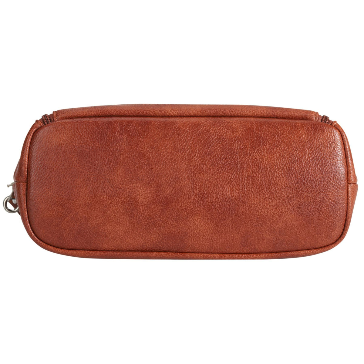 Ella Concealed Carry Satchel in Mahogany – bottom view