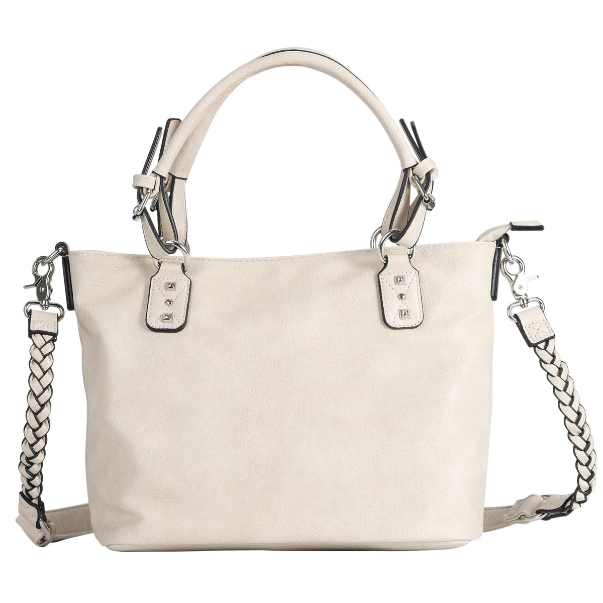 Ella Concealed Carry Satchel in Bone – front view