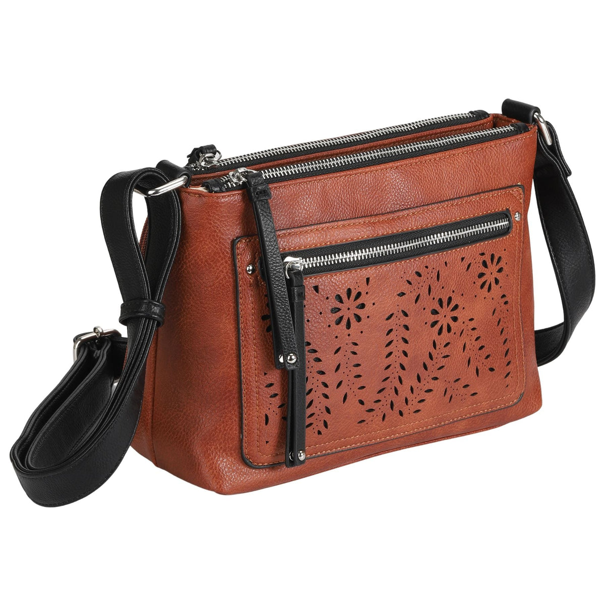 Hailey Concealed Carry Crossbody in Mahogany – side view