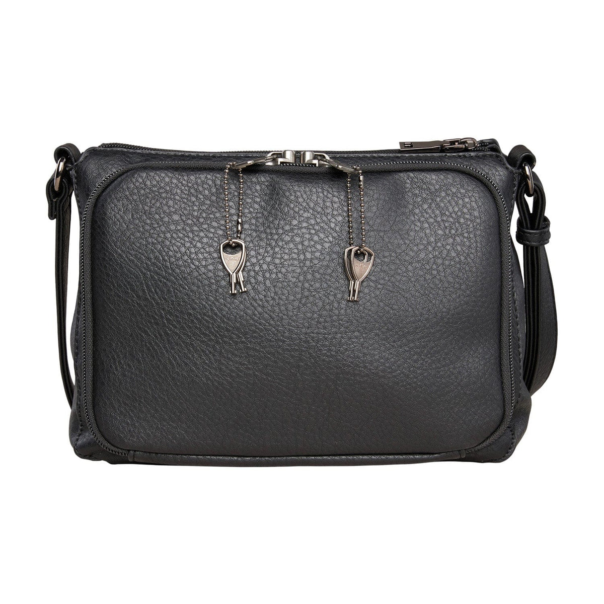 Concealed Carry Kinsley Crossbody with RFID Slim Wallet in Cinnamon – back view 3