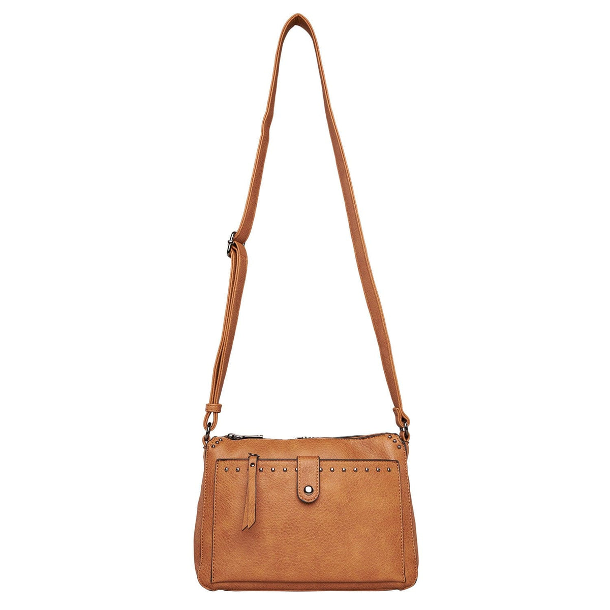 Concealed Carry Kinsley Crossbody with RFID Slim Wallet in Cinnamon – additional view 3