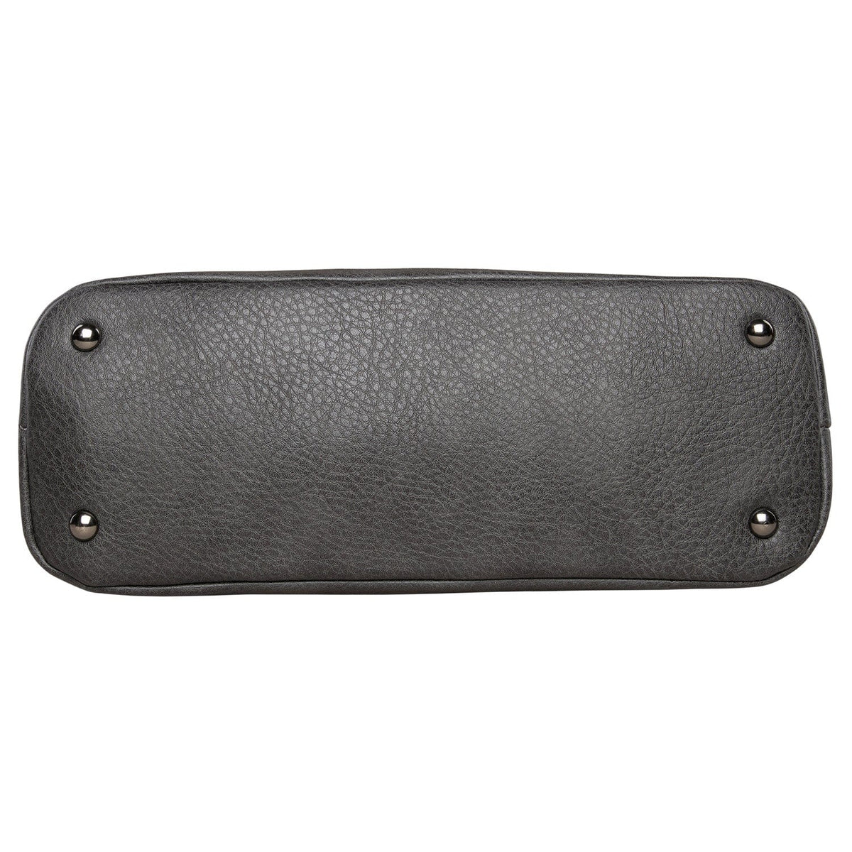 Concealed Carry Carly Satchel in Gray – bottom view 2