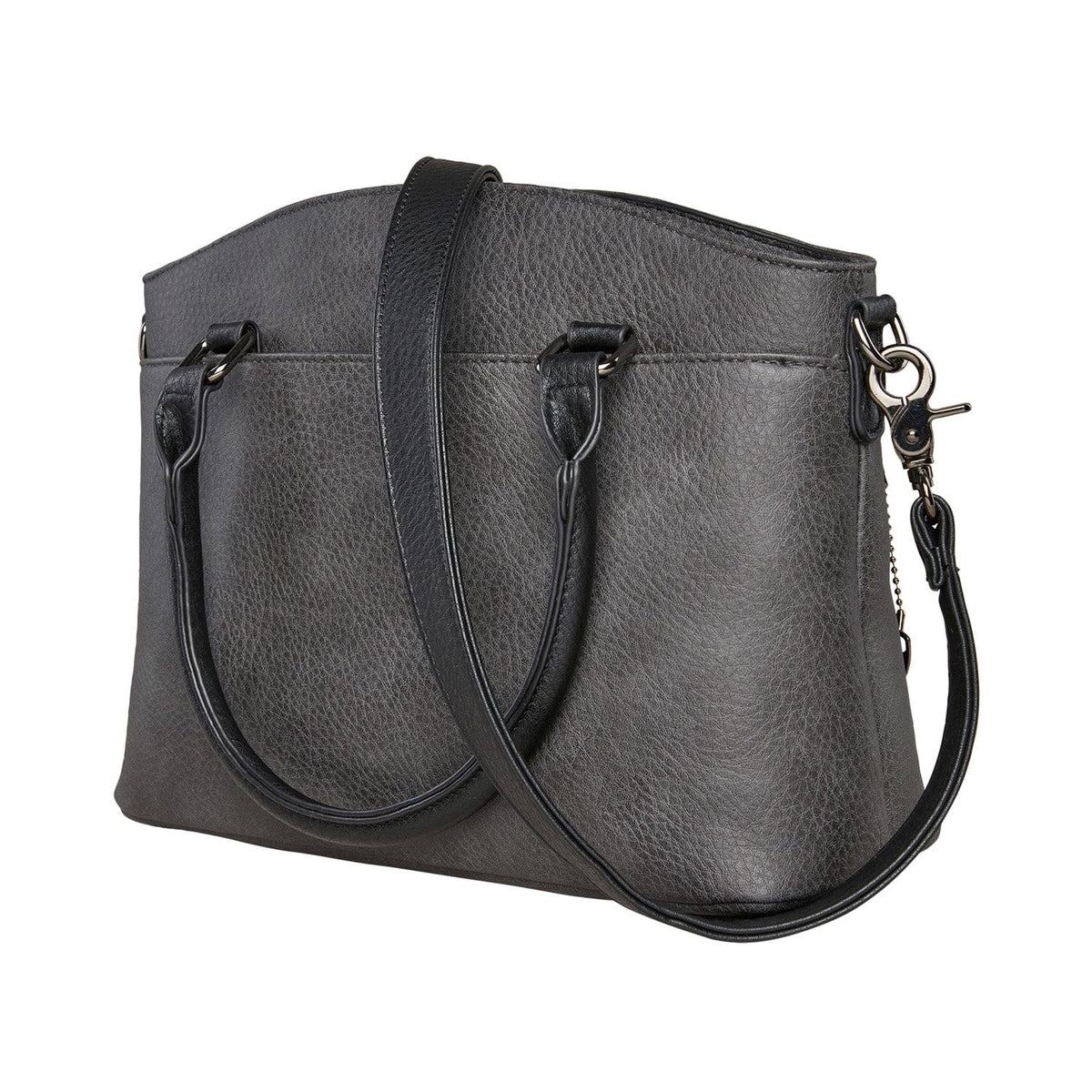 Concealed Carry Carly Satchel in Gray – side view 2
