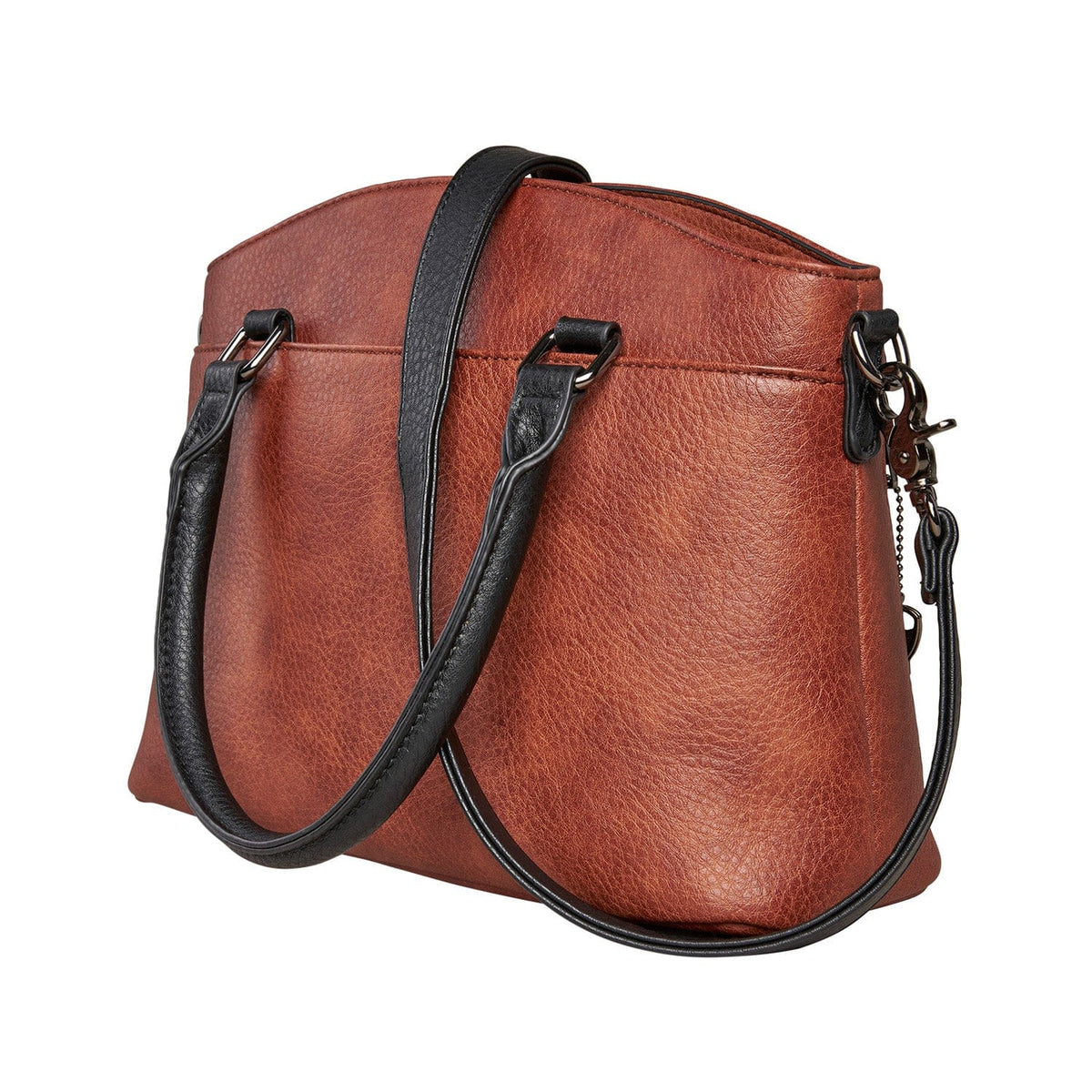 Concealed Carry Carly Satchel in Gray – side view