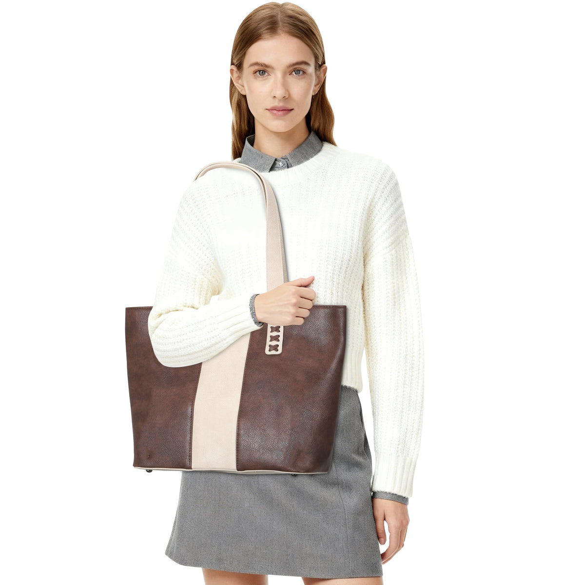 Concealed Carry Wrenley Tote in Dark Brown – additional view 2
